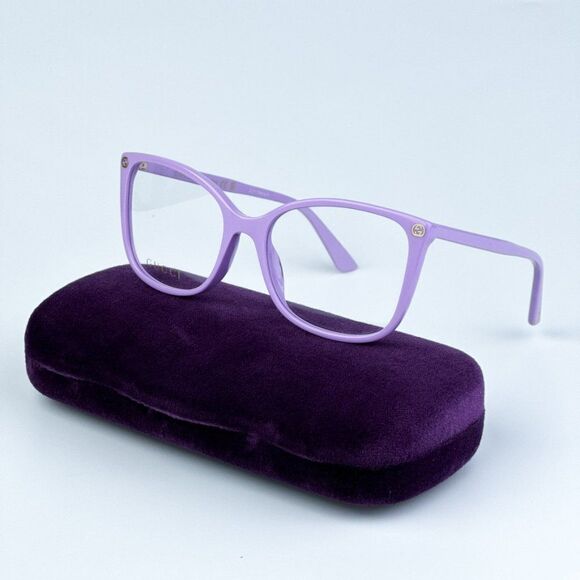 NEW Gucci GG0026O 014 Violet Square Women Eyeglasses GG 0026O - Picture 1 of 12